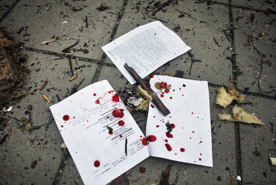 Terrordøgnet som endret Norge Regjeringskvartalet minutter etter at bomben gikk av 22 juli 2011.