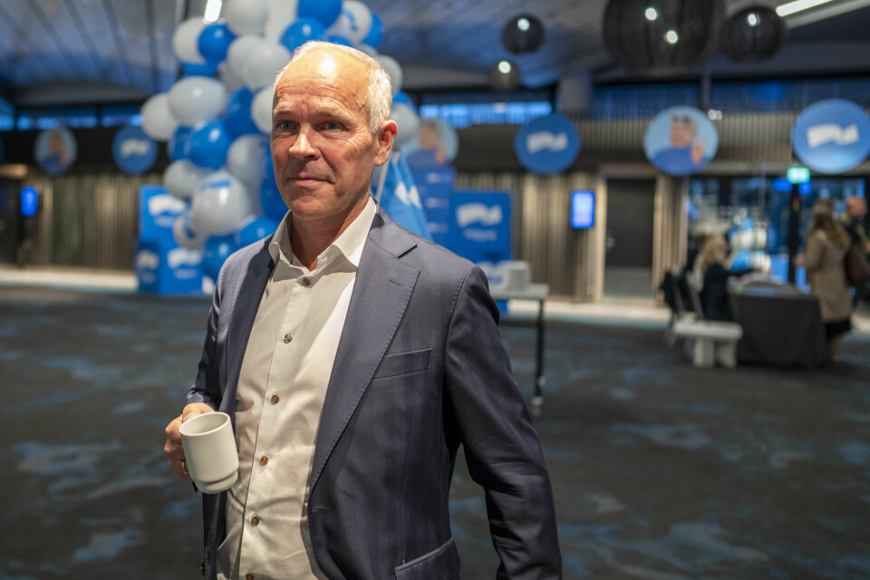 HØYRE: Finansminister og nestleder i Høyre, Jan Tore Sanner, erkjenner at det går mot regjeringsskifte. sanner