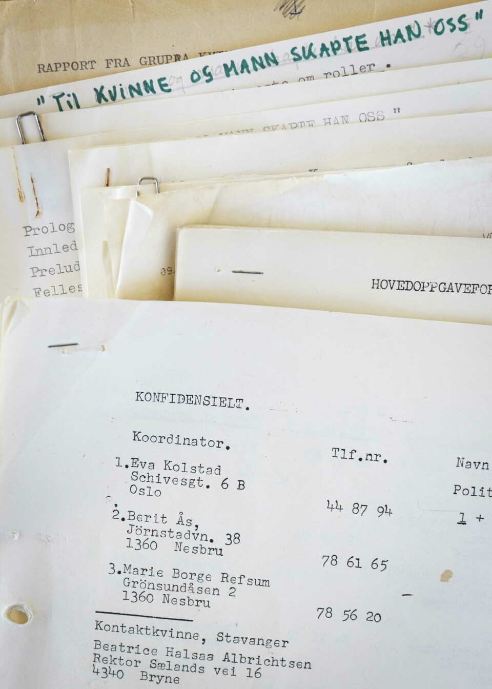 I starten var Kvinnepolitisk Aksjon prega av mykje hemmeleghald.
