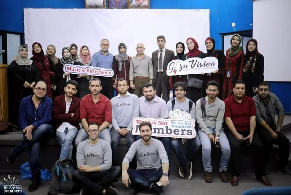 Palestinske artister som deltok på Gazavision. Seks av disse ble stemt videre og skal opptre på protestkonserten Globalvision.