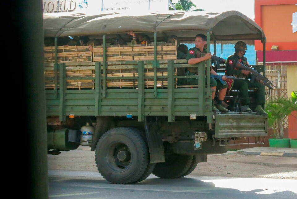 MILITÆRET: Menneskerettighetssituasjonen i Myanmar er nå katastrofal, slår FN fast. Foto: AP / NTB Menneskerettighetssituasjonen i Myanmar er nå katastrofal, slår FN fast. Foto: AP / NTB