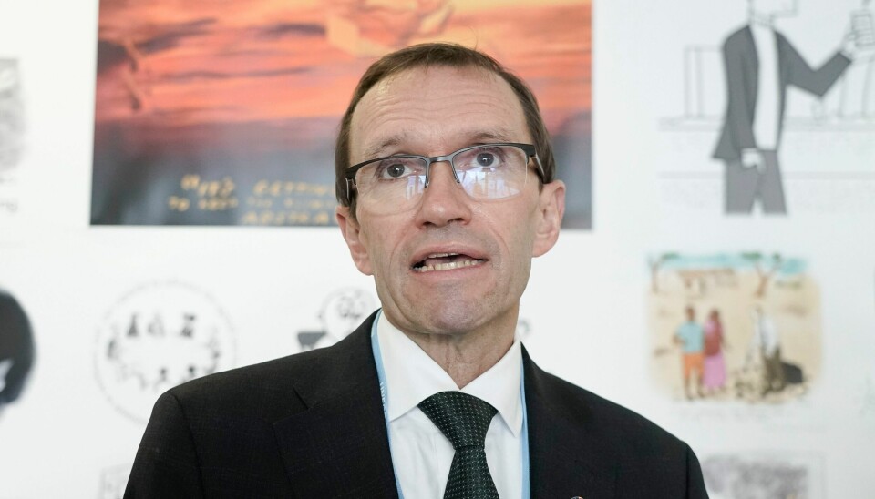 – Vi har en forpliktelse til å kutte våre utslipp. Alle land må levere på det, sier klima og miljøminister Espen Barth Eide (Ap) i forbindelse med den siste delrapporten fra FNs klimapanel. Her på klimakonferansen COP26 i Glasgow i fjor. Foto: Terje Pedersen / NTB – Vi har en forpliktelse til å kutte våre utslipp. Alle land må levere på det, sier klima og miljøminister Espen Barth Eide (Ap) i forbindelse med den siste delrapporten fra FNs klimapanel. Her på klimakonferansen COP26 i Glasgow i fjor. Foto: Terje Pedersen / NTB