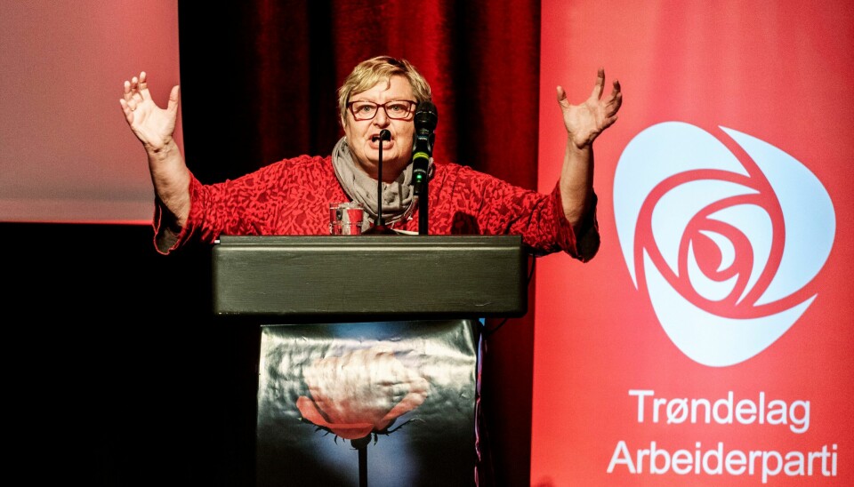 ARBEIDERPARTIET: Gunn Elin Høgli, her fra et fylkesårsmøte i 2019. Leder Gunn Elin Høgli i Trondheim Ap, her fotografert i 2019, møtes av et mistillitsforslag to dager før årsmøtet. Foto: Ned Alley / NTB
