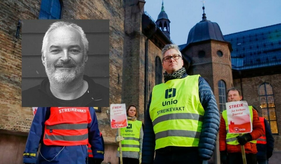 VERDEN I KRISE: Jeg savner en profil på Presteforeningens arbeid som tar høyde for at vi lever i en verden i krise, skriver presten. Her under streiken foran Oslo Domkirke.