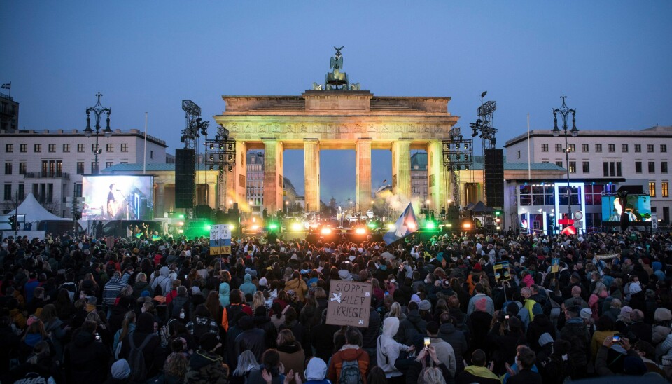 Konserten «Sound of Peace» finner søndag kveld sted ved landemerket Brandenburger Tor i Berlin. Foto: Steffi Loos / AP / NTB Konserten «Sound of Peace» finner søndag kveld sted ved landemerket Brandenburger Tor i Berlin. Foto: Steffi Loos / AP / NTB