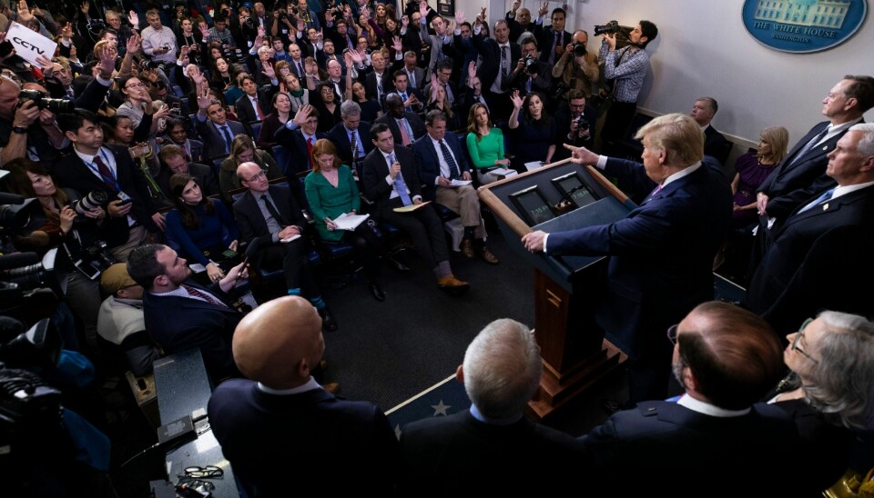 PRESSEN OG TRUMP: Trump utpekte pressen som fiende av folket. – Det har vært hektisk, helt vilt og svært krevende å dekke Donald Trumps presidentskap, skriver nyhetsredaktør Veslemøy Østrem.