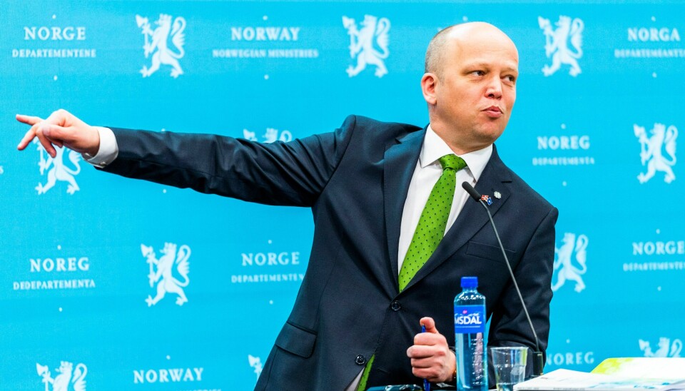 NY NEDTUR PÅ MÅLING: Finansminister Trygve Slagsvold Vedum (Sp) har ikke gode tall å vise til på meningsmålingene for tiden. Foto: Håkon Mosvold Larsen / NTB