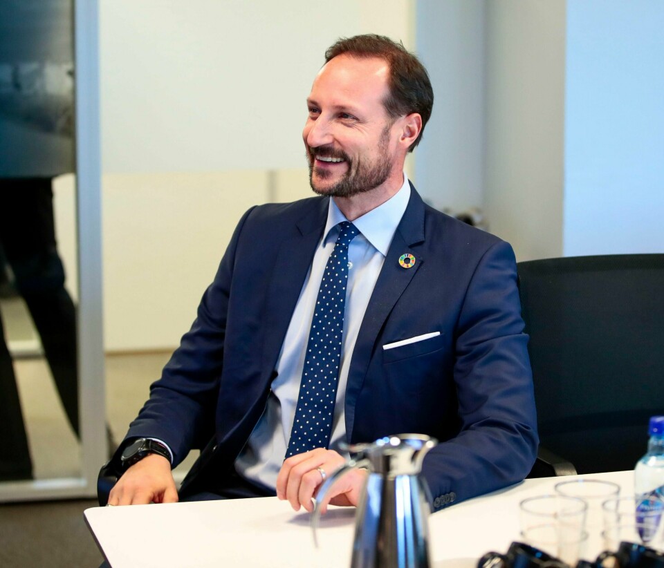Oslo 20200113. Kronprins Haakon besøker Flyktninghjelpens hovedkontor i Oslo, og får omvisning.Foto: Lise Åserud / NTB scanpix