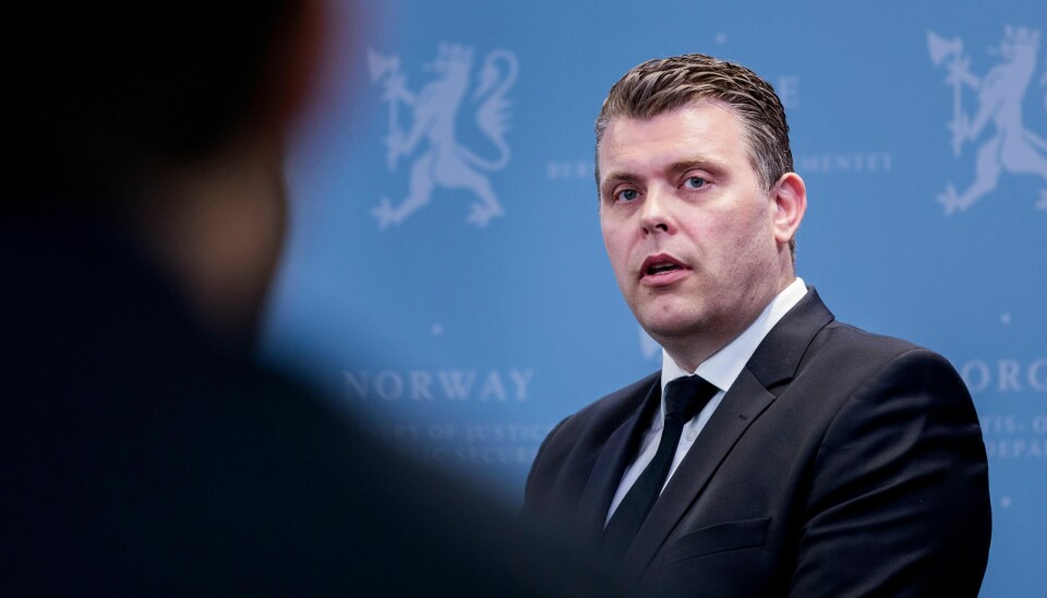Her overtar Jøran Kallmyr som justisminister etter fungerende justisminister Jon Georg Dale