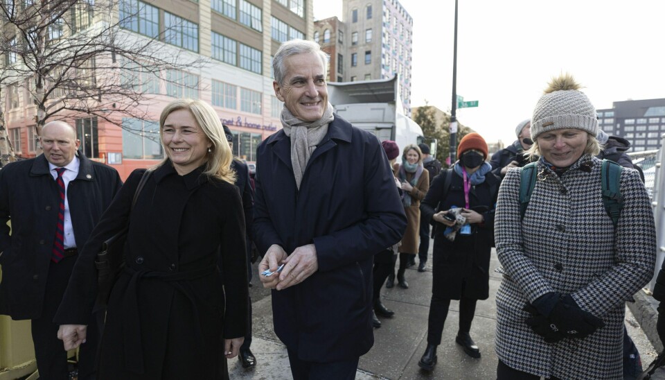 TIL USA: Statsminister Jonas Gahr Støre i New York tidligere i uka. Foto: Pontus Hššk / NTB