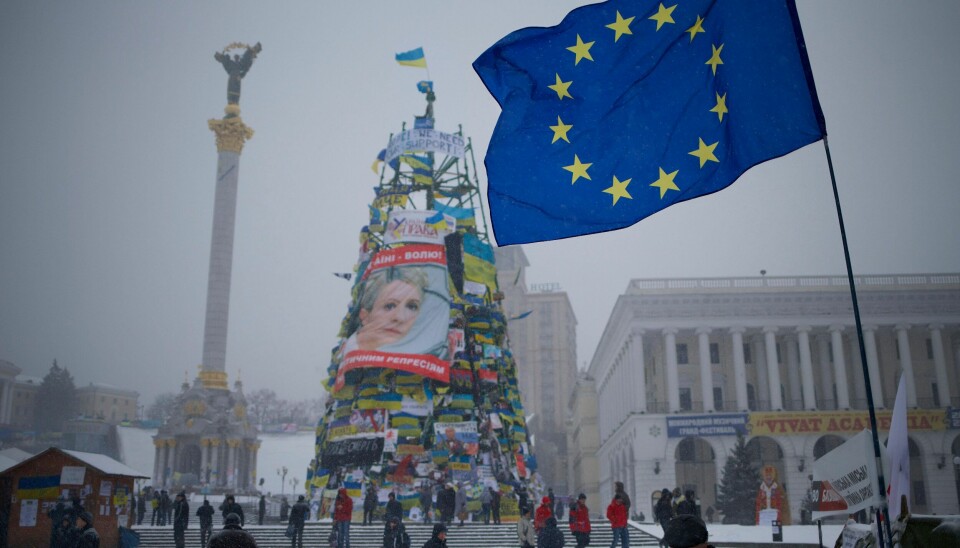 DATAANGREP: Ukrainske myndigheter melder at de har blitt angrepet av cyberangrep. På bildet ser man deler av sentrum i hovedstaden Kiev. Ukraina