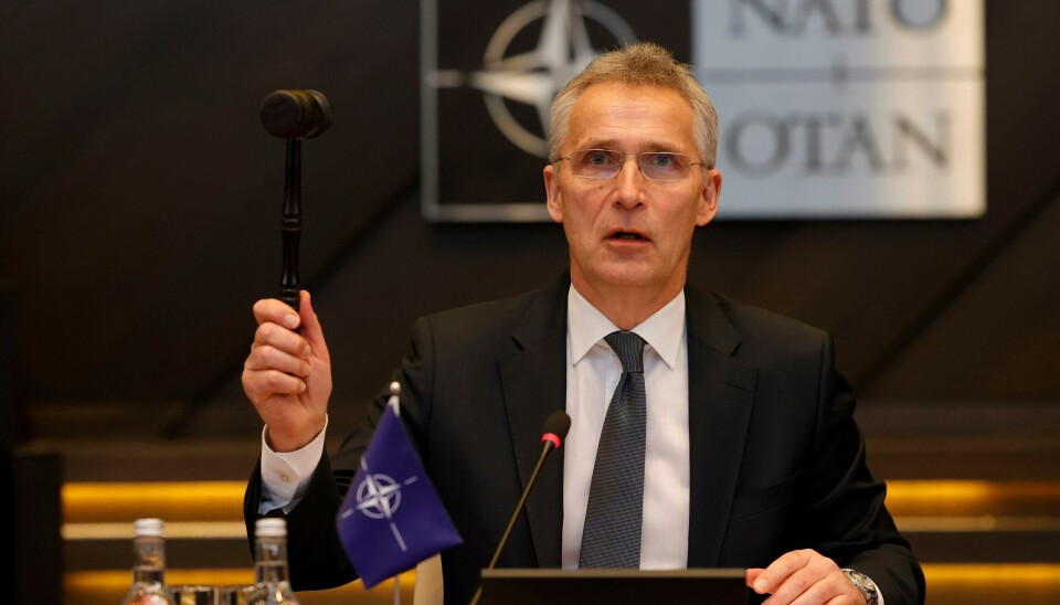 Dersom Sverige vil bli medlem av Nato, kan søknadsprosessen gå fort, sier alliansens generalsekretær Jens Stoltenberg. Foto: Olivier Matthys / AP / NTB Dersom Sverige vil bli medlem av Nato, kan søknadsprosessen gå fort, sier alliansens generalsekretær Jens Stoltenberg. Foto: Olivier Matthys / AP / NTB