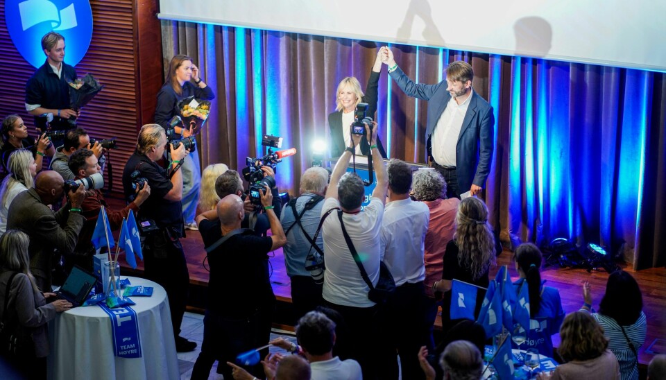 BLÅTT: I Oslo ble det blått flertall, og Eirik Lae Solberg (H) har invitert de borgerlige partiene til samtaler i dag. I Oslo ble det blått flertall, og Eirik Lae Solberg (H) har invitert de borgerlige partiene til samtaler tirsdag. Foto: Heiko Junge / NTB