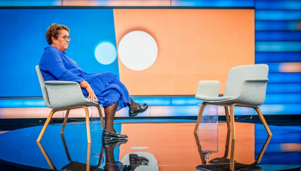 Tidligere KrF-leder Olaug Bollestad i studio før Debatten på NRK tirsdag kveld. Foto: Heiko Junge / NTB Tidligere KrF-leder Olaug Bollestad i studio før Debatten på NRK tirsdag kveld. Foto: Heiko Junge / NTB