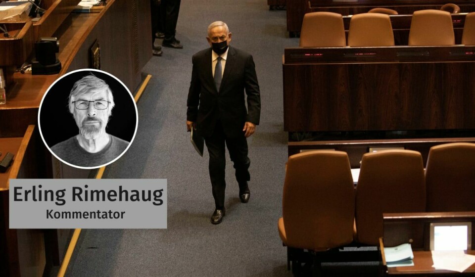 TIDEN UTE: Den nye regjeringen ble for en stor del dannet for å få slutt på unntakstilstanden under Benjamin Netanyahu. Hans muligheter for å komme tilbake ved makten er små etter at regjeringen berget budsjettet torsdag, skriver Erling Rimehaug. TIDEN UTE: Den nye regjeringen ble for en stor del dannet for å få slutt på unntakstilstanden under Benjamin Netanyahu. Hans muligheter for å komme tilbake ved makten er små etter at regjeringen berget budsjettet torsdag, skriver Erling Rimehaug.