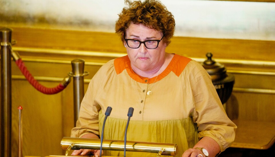KrF-leder Olaug Bollestad etter redegjørelsen til statsminister Jonas Gahr Støre (Ap) for Stortinget om krigen i Ukraina. Da sa Bollestad at hun ikke var imponert av regjeringens innsats. Olaug Bollestad (KrF) etter utgreiinga frå statsminister Jonas Gahr Støre (Ap) til Stortinget om krigen i Ukraina.Foto: Stian Lysberg Solum / NTB