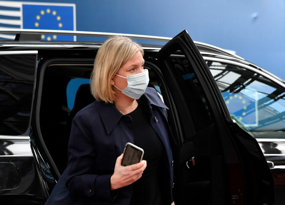 Sveriges statsminister Magdalena Andersson sier sanksjonene vil være kostbare for Russland. Sveriges statsminister Magdalena Andersson sier sanksjonene vil være kostbare for Russland. Foto: Geert Vanden Wijngaert / AP / NTB