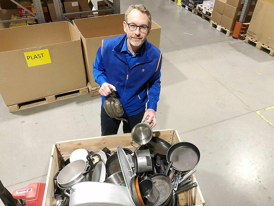 Returordningen for kjeler og kniver gjør at 5,7 tonn metall blir resirkulert, konstaterer Espen Karlsen, administrerende direktør i Jernia. Han mener varehandel må legge til rette for sirkulær økonomi.