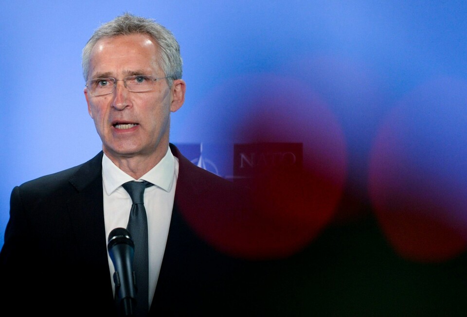 Natos generalsekretær Jens Stoltenberg sier at global oppvarming forverrer konflikter, og at kampen mot klimaendringene derfor er viktig for Nato. Natos generalsekretær Jens Stoltenberg sier at global oppvarming forverrer konflikter, og at kampen mot klimaendringene derfor er viktig for Nato. Foto: Johanna Geron / Pool via AP / NTB