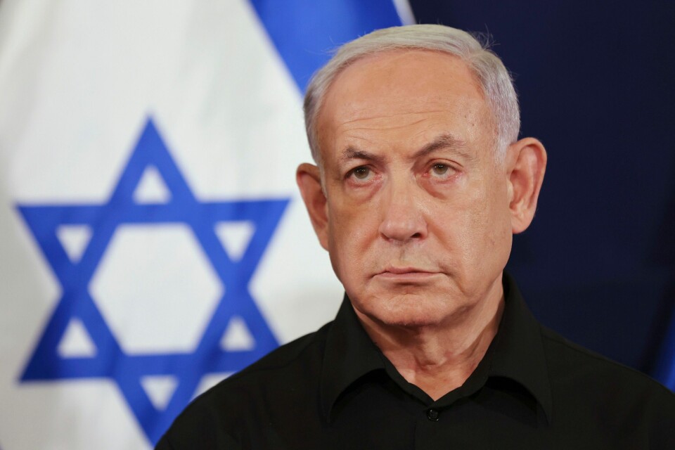 Israels statsminister Benjamin Netanyahu kunngjorde søndag at Al Jazeera ikke lenger skal få lov å operere i Israel. Israels statsminister Benjamin Netanyahu kunngjorde søndag at Al Jazeera ikke lenger skal få lov å operere i Israel. Foto: Abir Sultan / Pool Photo via AP / NTB