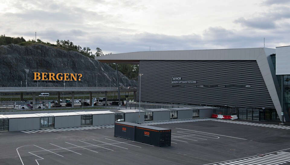 Bergen lufthavn Flesland ble stengt onsdag moingen. Her ser vi den nye terminalen. Foto: Marit Hommedal / NTB Bergen lufthavn Flesland ble stengt onsdag moingen. Her ser vi den nye terminalen. Foto: Marit Hommedal / NTB