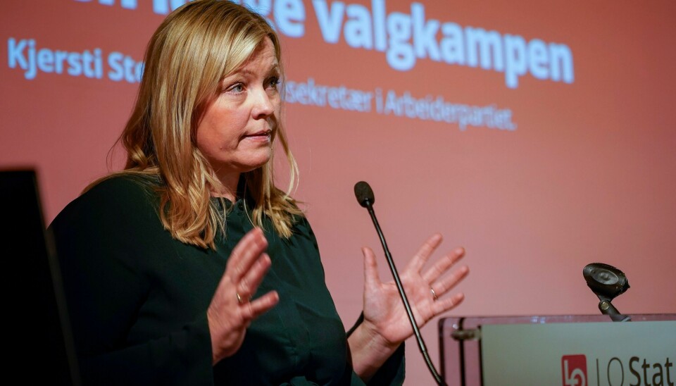MISNØYE: Kjersti Stenseng under LO Stats Kartellkonferanse i fjor. Tillitsvalgte Vårt Land har snakket med er misfornøyde Arbeiderpartiets partisekretær. Partisekretær i Ap, Kjersti Stenseng, mister nattesøvnen av dårlige målinger. Foto: Terje Bendiksby / NTB