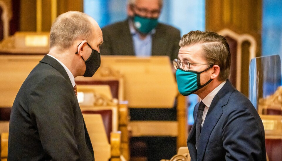 Jon Georg Dale (Frp) har etterlyst et klimaregnskap fra regjeringen og klima- og miljøminister Sveinung Rotevatn (V).