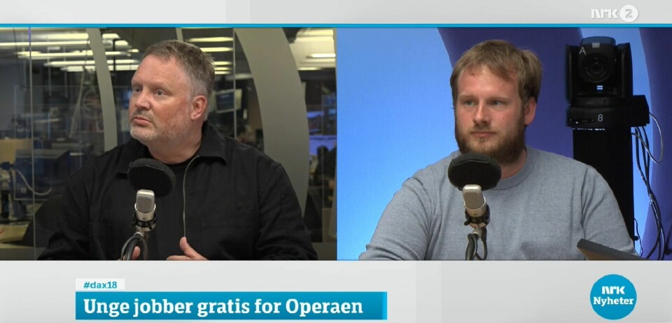 TIL DEBATT: Unge jobber gratis for Operaen, mener Norges studentorganisasjon (NSO). Derfor inviterte NRK Den norske opera og ballett og NSO til debatt torsdag kveld. ?