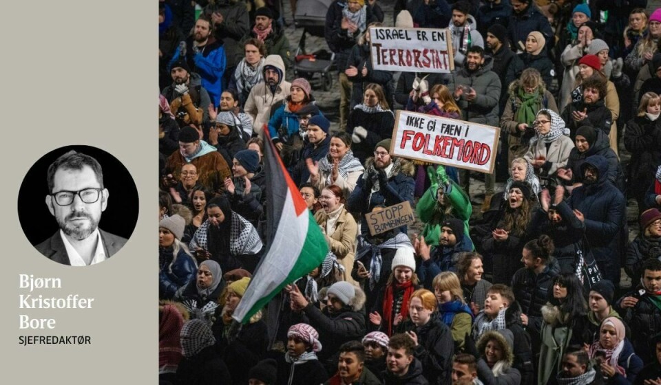 Mange tusen møtte opp da Palestinakomiteen arrangerte demonstrasjon for Gaza og for et fritt Palestina foran Stortinget og senere på Youngstorget. Det er det største oppbudet så langt etter krigsutbruddet.