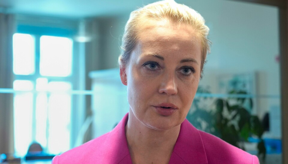 ETTERLYST: Julia Navalnaja, enken etter den russiske regimekritikeren Aleksej Navalnyj, er internasjonalt etterlyst av russiske myndigheter. Bildet er fra da hun var i Norge 24. februar i år. Foto: Terje Pedersen / NTB Julia Navalnaja kommer til Arendalsuka. Hun er enken etter Aleksej Navalnyj som døde i russisk fangenskap 24. februar 2024. Foto: Terje Pedersen / NTB