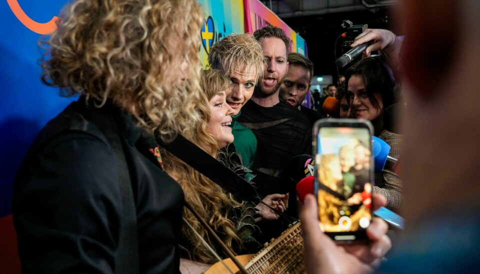 GÅTE: Bandet Gåte med vokalist Gunhild Sundli etter finale i Eurovision Song Contest 2024. Foto: Terje Bendiksby / NTB Bandet Gåte med vokalist Gunhild Sundli etter finale i Eurovision Song Contest 2024. Foto: Terje Bendiksby / NTB