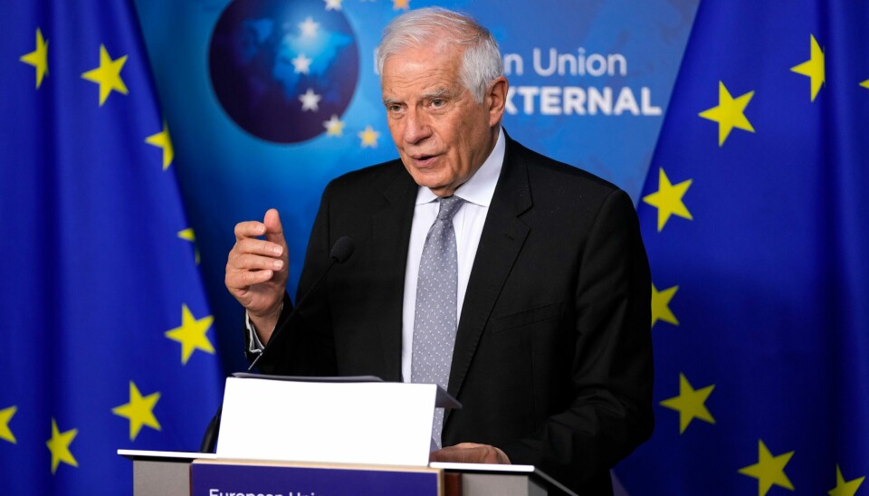 UTENRIKSSJEF: EUs utenrikssjef Josep Borrell under et møte i Brussel tidligere i år. EUs utenrikssjef Josep Borrell under et møte i Brussel tidligere i år. Foto: Virginia Mayo / AP / NTB