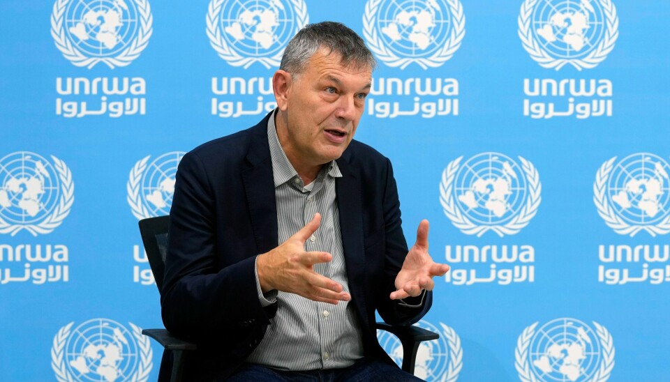 UNRWAs leder Philippe Lazzarini har gjort det klart at organisasjonen må trappe ned bistanden til palestinske flyktninger dersom støtten fra giverland uteblir. Israel driver en kampanje for å få avskaffet FNs organisasjon for palestinske flyktninger (UNRWA), hevder organisasjonens leder Philippe Lazzarini. Foto: Bilal Hussein / AP / NTB