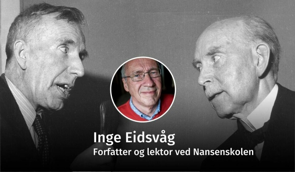 STRID: Hamar biskop Kristian Schjelderup og predikant Ole Hallesby (t.h.) debatterte helvete så blekket sprutet i landets aviser på 1950-tallet. Her ser vi sorenskriver Munthe sammen med professor Ole Hallesby. STRID: Hamar biskop Kristian Schjelderup (t.v.) og predikant Ole Hallesby (t.h.) debatterte helvete så blekket sprutet i landets aviser på 1950-tallet.