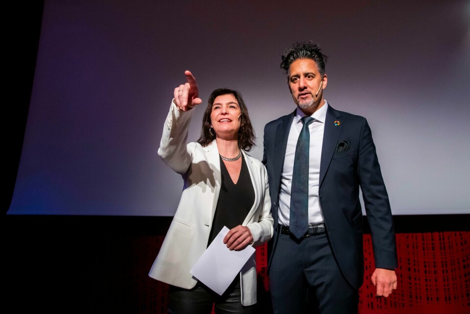 ARBEID PÅGÅR: Kjersti Løken Stavrum leder ytringsfrihetskommisjonen, som er nedsatt av og kultur- og likestillingsminister Abid Q. Raja fra Venstre (t.v.). Den siste tiden debatten om kommisjonens mandat og dens invitasjon av «Sløseriombudsmannen» til et innspillsmøte for kunstnere gått høyt. ytring