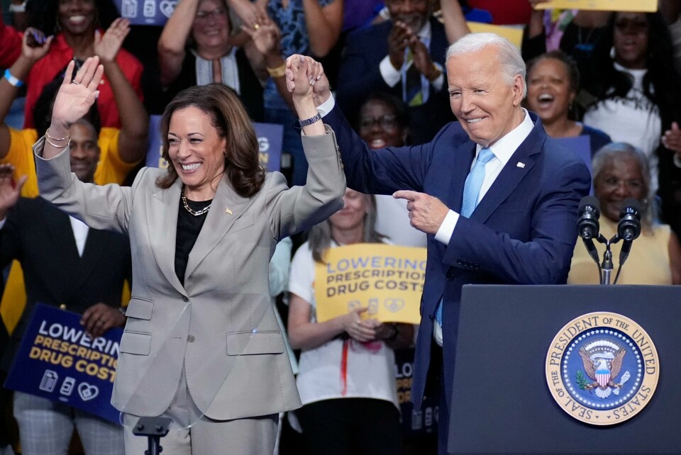 VALGKAMP: Kamala Harris og Joe Biden opptrådte for første gang sammen etter at Biden trakk seg som presidentkandidat. Kamala Harris og Joe Biden opptrådte for første gang sammen etter at Biden trakk seg som presidentkandidat. Foto: Stephanie Scarbrough / AP / NTB