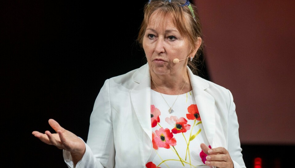 Gunn Marit Helgesen, styreleder KS, ber regjeringen øke tilskudd for å dekke kommunenes utgifter med å ta imot ukrainske flyktninger. Foto: Heiko Junge / NTB Gunn Marit Helgesen, styreleder KS, ber regjeringen øke tilskudd for å dekke kommunenes utgifter med å ta imot ukrainske flyktninger. Foto: Heiko Junge / NTB