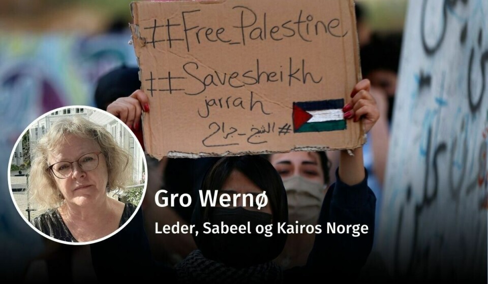 MÅ FORDØMME: – Vi forstår ikke den uviljen mange ledere i den globale kirken har mot å bruke ordet apartheid, uttaler Kairos Palestine. Gro Wernø i Kairos Norge slutter seg til uttalelsen. Gro Wernø, Israel, apartheid, debatt