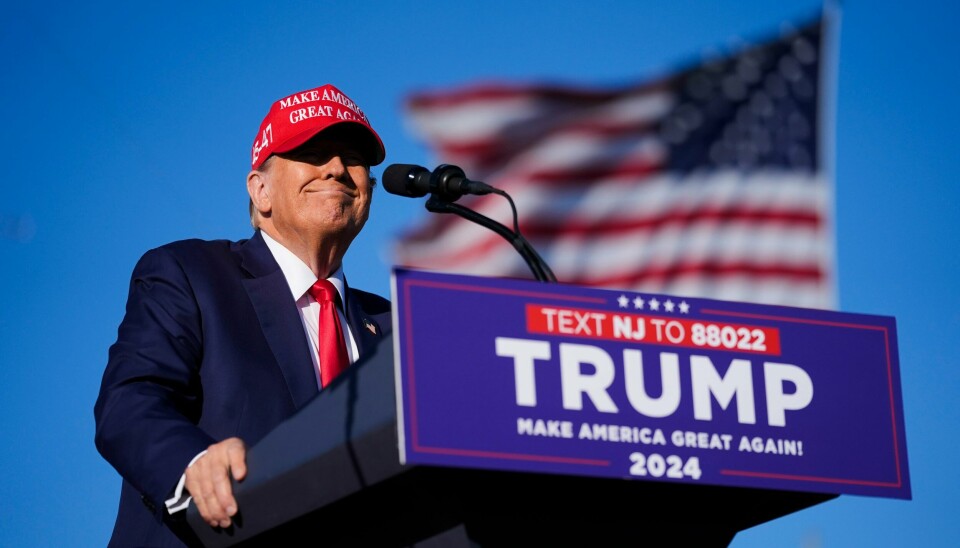 BØNN FOR KONG KYROS: Bønnene før Donald Trumps valgmøter har mange fellestrekk, blant annet sammenlignes presidentkandidaten ofte med Det gamle testamentets persiske konge Kyros, et umoralsk og usannsynlig verktøy for Gud. FILE - Republican presidential candidate former President Donald Trump speaks at a campaign rally in Wildwood, N.J., Saturday, May 11, 2024. New Jersey Democrats and Republicans decide their parties’ standard-bearers for the Senate amid the federal corruption trial in New York of New Jersey Democratic incumbent Sen. Bob Menendez, along with candidates for the presidency and House. (AP Photo/Matt Rourke, File)
