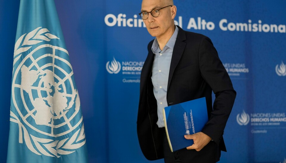 FNs høykommissær for menneskerettigheter Volker Türk ber FNs medlemsland øke presset på Israel for å få en slutt på det han omtaler som landets åpenbare mangel på respekt for folkerett. Foto: AP / NTB FNs menneskerettskommissær Volker Türk avsluttet besøket i Guatemala med en pressekonferanse der han påpekte at demokratiet i landet fortsatt står i fare. Foto: Moises Castillo / AP / NTB