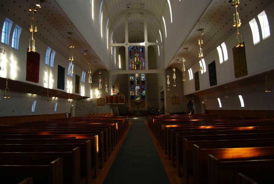 Illustrasjon: Bodø domkirke sett innenfra.