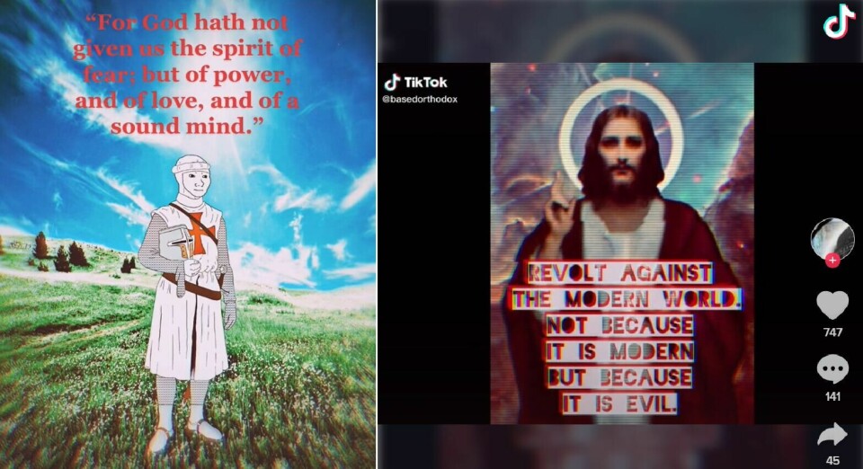 KRISTENDOM PÅ TIKTOK: I USA deles videoer med bibelreferanser i en salig miks av nasjonalisme. – Fortellinger fra Bibelen kan ofte virke kraftige og sterke når de gjelder å forklare verden, sier forsker Torkel Brekke om fenomenet. ?