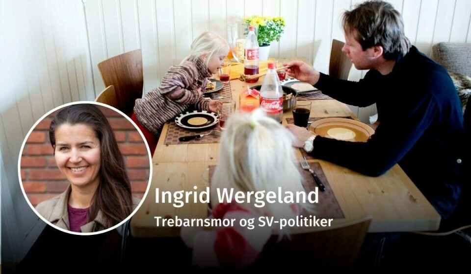 STRESS: «Vi har et samfunnsproblem når folk i vanlige jobber opplever at normalarbeidsdagen ikke passer med familielivet», skriver Ingrid Wergeland. Huns syns KrFs familiepolitikk har lettvinte løsninger. Ingrid Wergeland, sekstimersdag, debatt