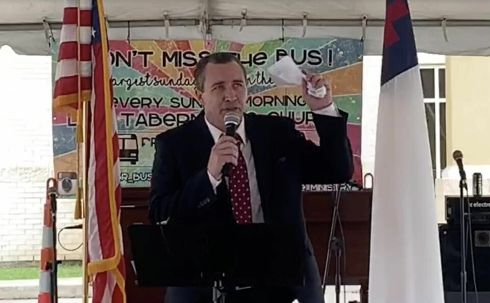 Pastor Tony Spell i Baton Rouge, Louisiana.