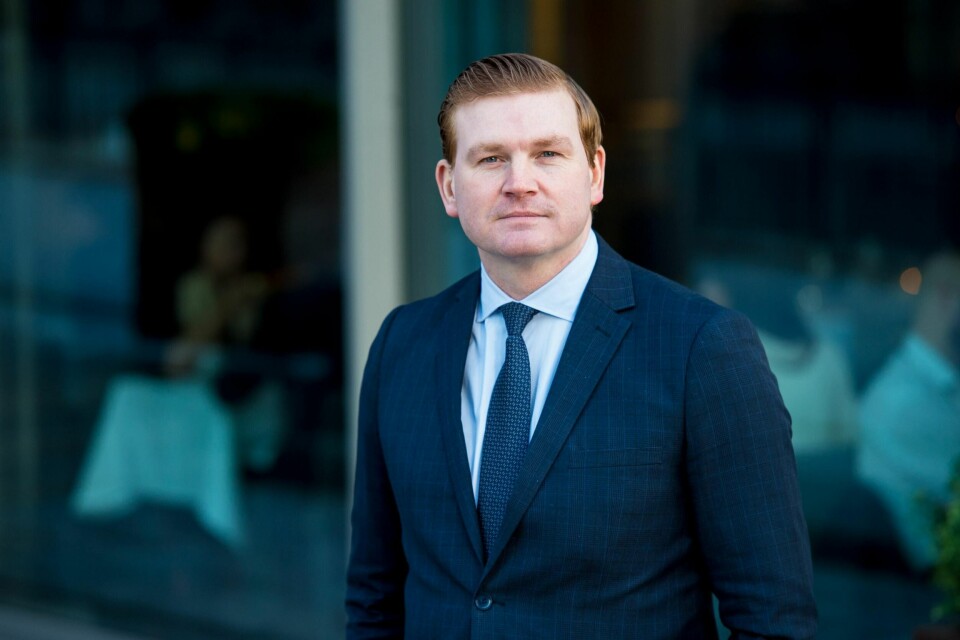 TALSMANN: Øystein Schmidt er pressesjef i Danske Bank Norge.