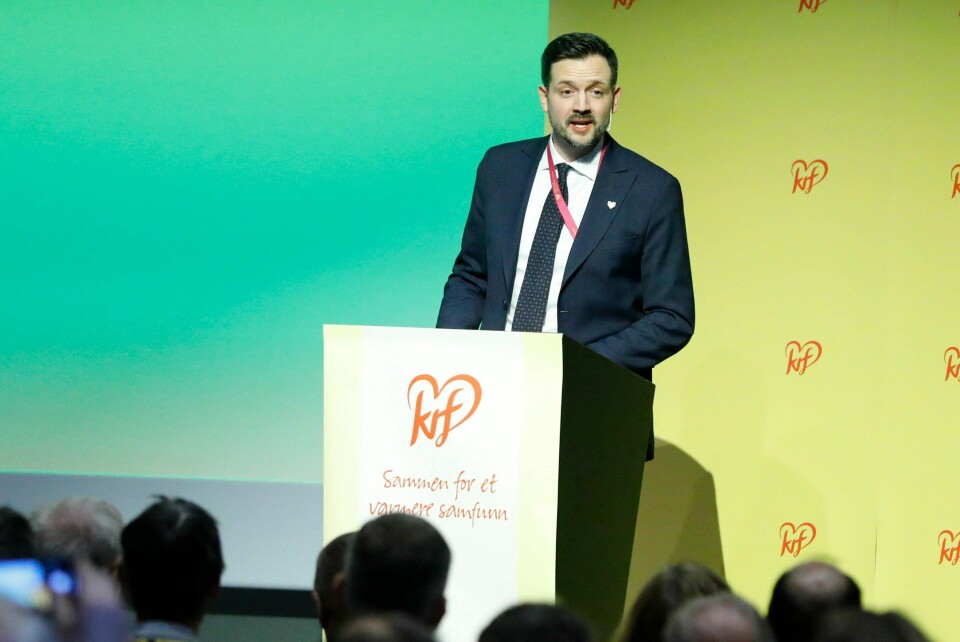 JESSHEIM 20190126.
Utviklingsminister Dag Inge Ulstein p KrF sin landskonferanse p Gardermoen l¯rdag.
Foto: Fredrik Hagen / NTB scanpix