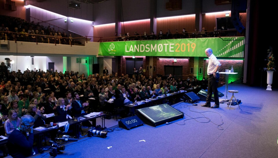 Hamar 20190322.
Senterpartiet (SP) og Trygve Slagsvold Vedum på landsmøtet på Hamar.
Foto: Terje Pedersen / NTB scanpix
