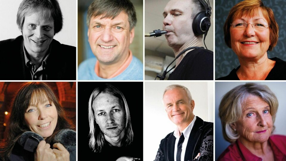 Et stort kobbel av norske artister hyller Jan Erik Kongshaug. Bak fra venstre har vi: Ragnar Bjerkreim, Tore Aas i Oslo Gospel Choir, Bendik Hofseth, Kirsten Bråten Berg, Anita Skorgan, Eivind Aarset, Martin Alfsen i Reflex og Karin Krog.