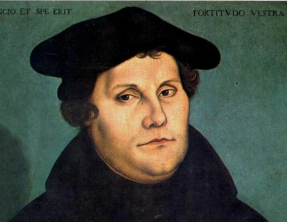 Martin Luther. Maleri av Lucas Cranach den eldre fra 1529.