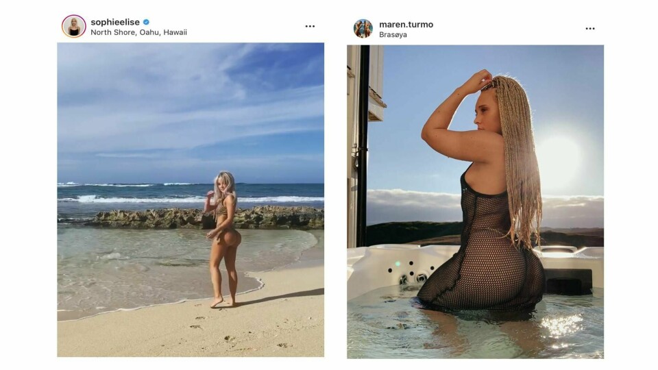 Det går an å leve av å vise fram rumpa i sosiale medier, sånn som influenserne Maren og Sophie Elise. «̣Ja, det er et skrudd samfunn vi har skapt oss. Vi kan egentlig bare takke oss sjøl», skriver vår kommentator.